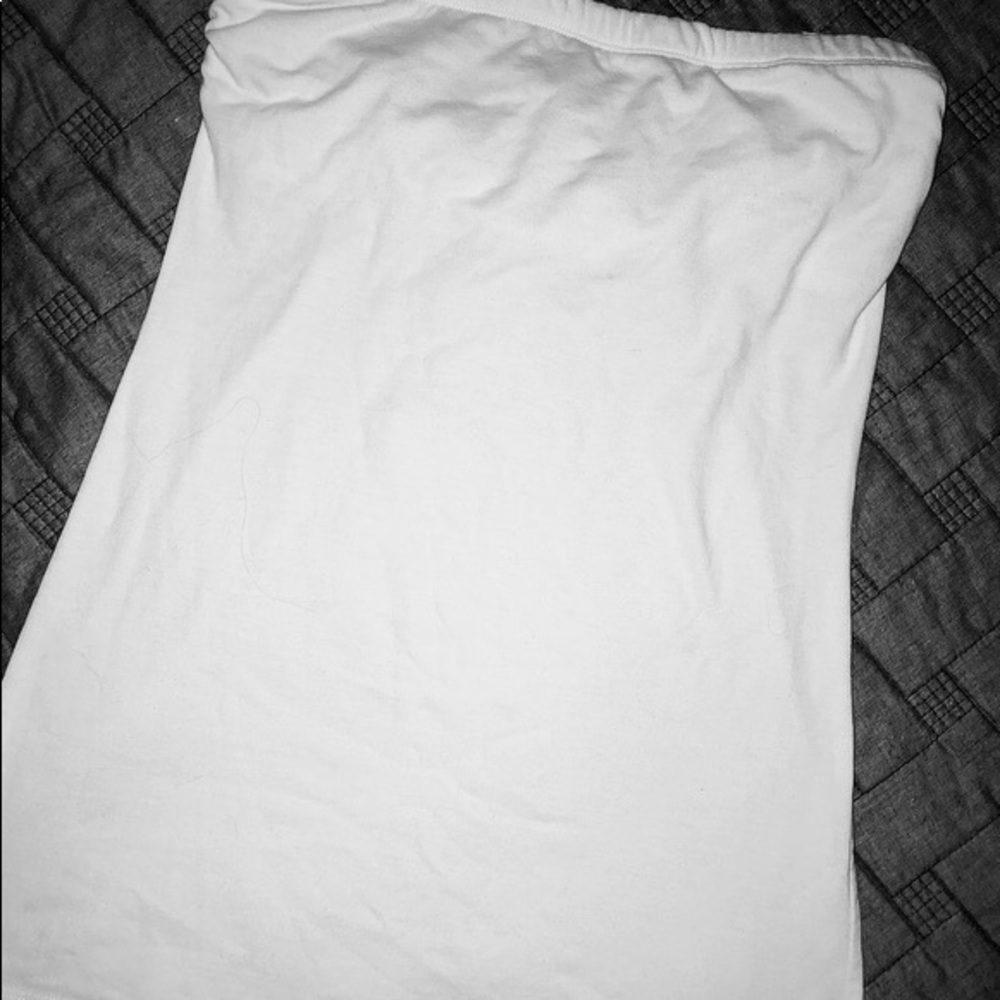 White “Poetry” tube top